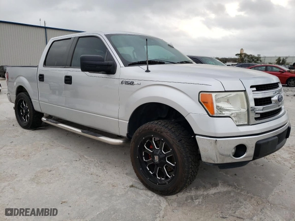 2013 Ford F-150 XL with VIN 1FTEW1CM3DFA47695, listed as a Copart auction lot 47667695 with 164,935 mi miles and Salvage Title. Bid and sale history available at carsss.com. Image 4.