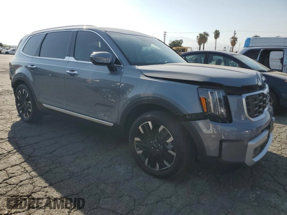 2024 Kia Telluride SX with VIN 5XYP54GC9RG530420, listed as a Copart auction lot 58373725 with 13,035 mi miles and Salvage title. Bid and sale history available at DreamBid. Image 4.