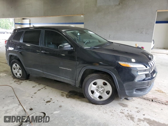 2016 Jeep Cherokee Sport with VIN 1C4PJMAB9GW121474, listed as a Copart auction lot 62475455 with 128,939 mi miles and Salvage title. Bid and sale history available at DreamBid. Image 4.