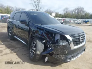 2024 Nissan Pathfinder Platinum with VIN 5N1DR3DK7RC269754, listed as a IAAI auction lot 41684186 with 14,047 mi miles and . Bid and sale history available at DreamBid. Image 6.