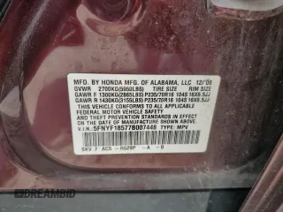 2007 Honda Pilot EX-L z VIN 5FNYF18577B007448, wystawiony jako Copart lot #58247885 z przebiegiem 167 628 mil mil oraz Czysty tytuł • Clean title. Historia ofert i sprzedaży dostępna na DreamBid. Obrazek 12.
