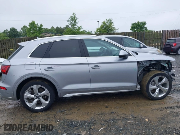 2022 Audi Q5 S line Premium Plus with VIN WA1EAAFY7N2002131, listed as a IAAI auction lot 42496307 with 25,840 mi miles and . Bid and sale history available at DreamBid. Image 13.