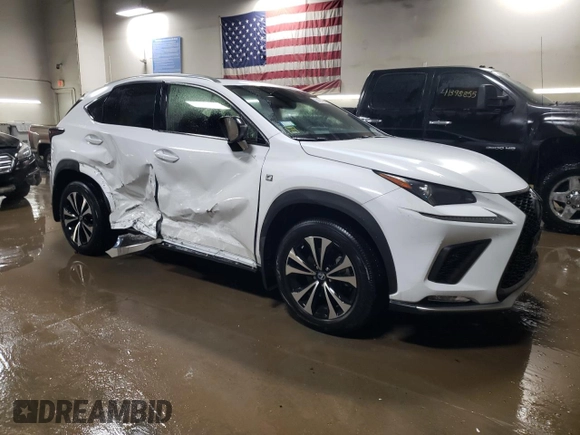 2021 Lexus NX 300 F Sport with VIN JTJSARDZ4M2263070, listed as a Copart auction lot 87491694 with 23,127 mi miles and Salvage title. Bid and sale history available at DreamBid. Image 4.
