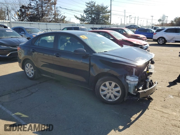 2021 Kia Rio LX with VIN 3KPA24AD7ME430662, listed as a Copart auction lot 43491004 with 34,246 mi miles and Salvage Title. Bid and sale history available at carsss.com. Image 4.