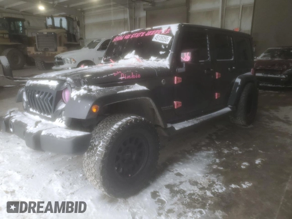 2016 Jeep Wrangler Unlimited Rubicon z VIN 1C4HJWFGXGL211657, wystawiony jako Copart lot #45135355 z przebiegiem 97 046 mil mil oraz Szkoda całkowita • Salvage title. Historia ofert i sprzedaży dostępna na DreamBid. Obrazek 1.