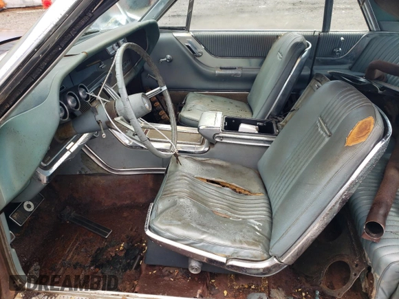 1965 Ford Thunderbird with VIN 5Y83Z115832, listed as a Copart auction lot 50210145 with 25,612 mi miles and Clean Title. Bid and sale history available at DreamBid. Image 7.