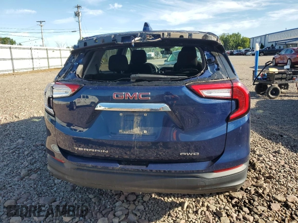 2022 GMC Terrain SLE with VIN 3GKALTEV6NL205807, listed as a Copart auction lot 65116945 with 24,944 mi miles and Salvage title. Bid and sale history available at DreamBid. Image 6.