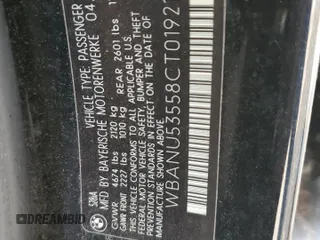 2008 BMW 5 Series 528i with VIN WBANU53558CT01921, listed as a Copart auction lot 54101055 with 112,277 mi miles and Clean Title. Bid and sale history available at carsss.com. Image 12.