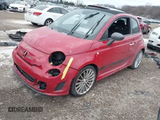 2013 FIAT 500 Abarth with VIN 3C3CFFJHXDT639261, listed as a IAAI auction lot 41360403 with 42,769 mi miles. Bid and sale history available at carsss.com. Image 2.