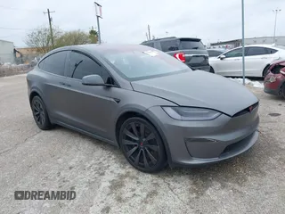 2022 Tesla Model X Plaid with VIN 7SAXCBE62NF333746, listed as a IAAI auction lot 41388485 with Not Provided miles and . Bid and sale history available at DreamBid. Image 1.