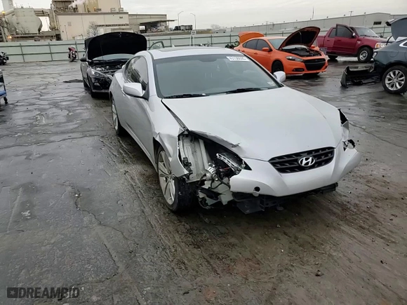 2010 Hyundai Genesis Coupe Premium with VIN KMHHT6KD1AU005307, listed as a Copart auction lot 43138695 with 150,061 mi miles and Salvage Title. Bid and sale history available at carsss.com. Image 11.