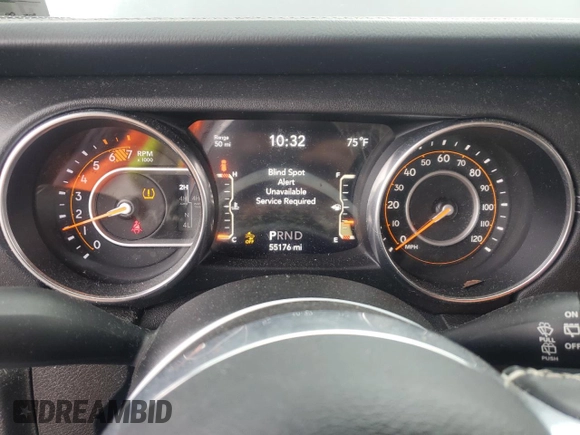 2019 Jeep Wrangler Unlimited Sahara z VIN 1C4HJXEN7KW612273, wystawiony jako Copart lot #60744185 z przebiegiem 55 176 mil mil oraz Szkoda całkowita • Salvage title. Historia ofert i sprzedaży dostępna na DreamBid. Obrazek 9.