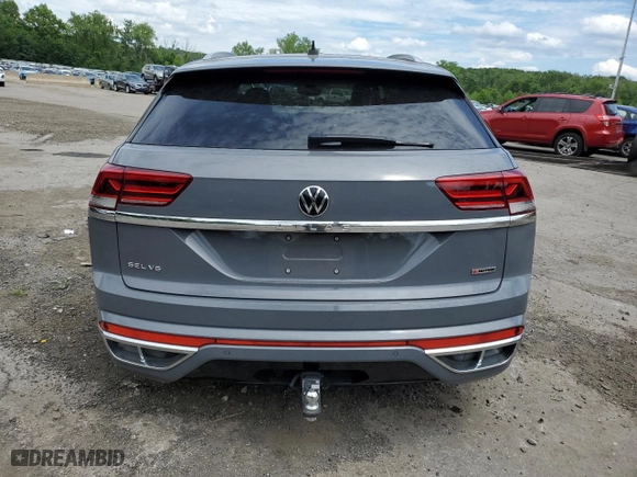 2021 Volkswagen Atlas Cross Sport 3.6L V6 SEL with VIN 1V2SE2CA3MC235554, listed as a Copart auction lot 62588584 with 21,894 mi miles and Salvage Title. Bid and sale history available at carsss.com. Image 6.