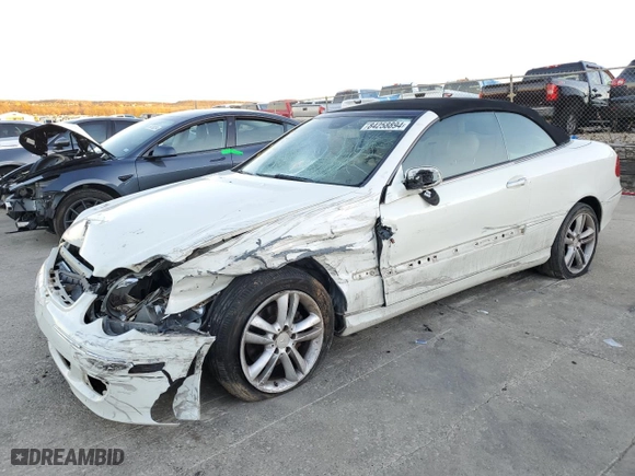 2008 Mercedes-Benz CLK-Class 3.5L with VIN WDBTK56F08F235330, listed as a Copart auction lot 84258894 with 146,596 mi miles and Salvage Title. Bid and sale history available at carsss.com. Image 1.