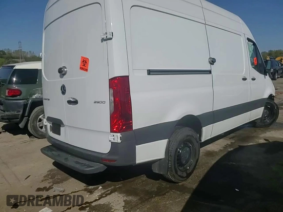 2023 Mercedes-Benz Sprinter Cargo with VIN W1Y4KBHY9PT145169, listed as a Copart auction lot 73496874 with 17,555 mi miles and Salvage Title. Bid and sale history available at carsss.com. Image 14.