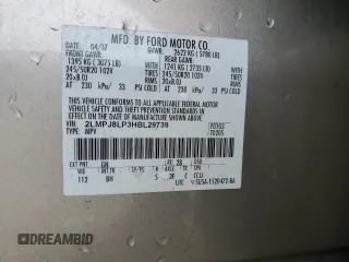 2017 Lincoln MKX Reserve с VIN 2LMPJ8LP3HBL29739, выставлен на аукционе Copart как лот 56948415 с пробегом 24 369 миль миль и Списание • Salvage title. История ставок и продаж доступна на DreamBid. Изображение 14.