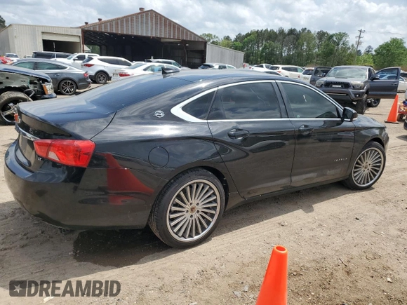 2017 Chevrolet Impala LT with VIN 2G1105S37H9154871, listed as a Copart auction lot 51824015 with 186,105 mi miles and Salvage Title. Bid and sale history available at DreamBid. Image 3.