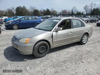 2003 Honda Civic EX with VIN 2HGES26753H618755, listed as a Copart auction lot 49473655 with 289788 miles and Salvage Title. Bid and sale history available at carsss.com. Image 1.