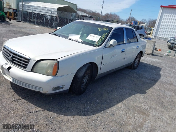 2005 Cadillac DeVille DHS with VIN 1G6KE57Y05U255088, listed as a IAAI auction lot 41714372 with 1 mi miles. Bid and sale history available at carsss.com. Image 2.