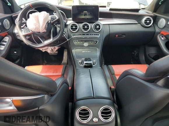 2016 Mercedes-Benz C 63 S AMG with VIN 55SWF8HBXGU104566, listed as a Copart auction lot 51460175 with 57,051 mi miles and Salvage title. Bid and sale history available at DreamBid. Image 8.