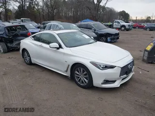 2018 Infiniti Q60 3.0t LUXE with VIN JN1EV7EL9JM392962, listed as a IAAI auction lot 41307185 with 58,280 mi miles. Bid and sale history available at carsss.com. Image 1.