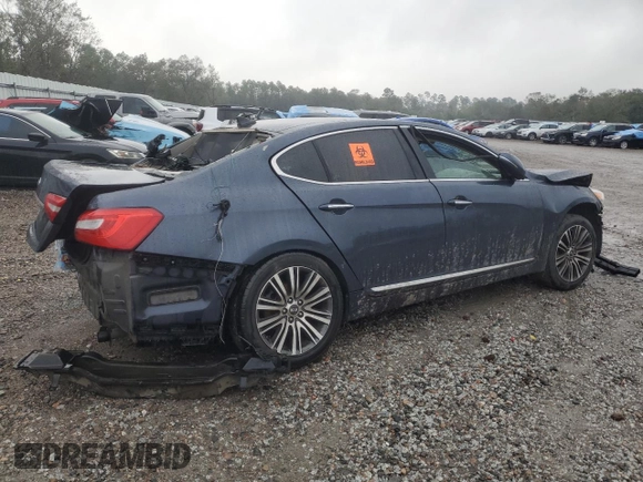 2014 Kia Cadenza Limited with VIN KNALN4D74E5135406, listed as a Copart auction lot 80871054 with 161,351 mi miles and Salvage Title. Bid and sale history available at carsss.com. Image 3.