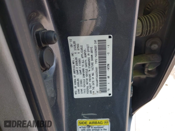 2010 Acura TL Technology z VIN 19UUA8F53AA026461, wystawiony jako IAAI lot #42034196 z przebiegiem 174 209 mil mil oraz . Historia ofert i sprzedaży dostępna na DreamBid. Obrazek 9.