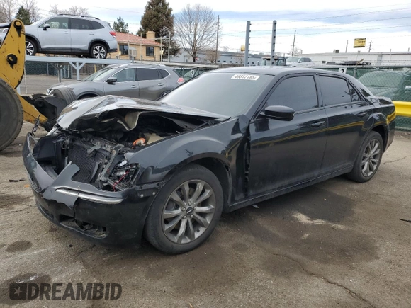 2014 Chrysler 300 with VIN 2C3CCAGG5EH375452, listed as a Copart auction lot 46312185 with 96,397 mi miles and Salvage Title. Bid and sale history available at carsss.com. Image 1.