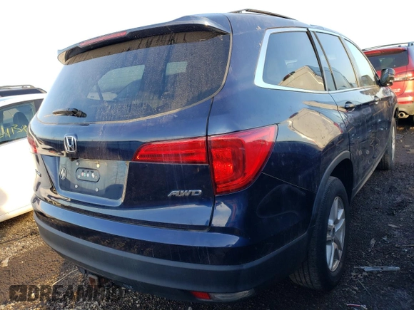 2016 Honda Pilot EX-L with VIN 5FNYF6H58GB045123, listed as a Copart auction lot 36246623 with Not Provided miles and Salvage Title. Bid and sale history available at carsss.com. Image 3.