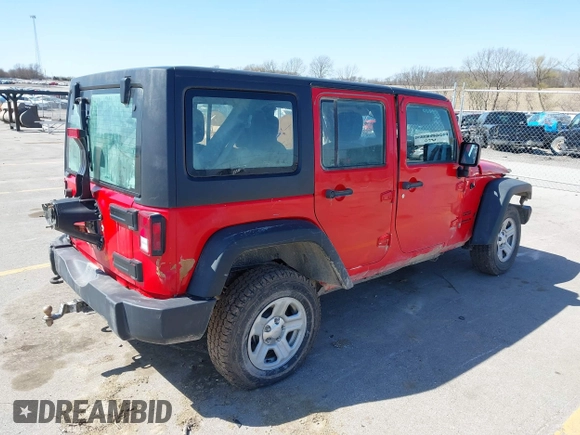2016 Jeep Wrangler Unlimited Sport RHD with VIN 1C4BJWKG2GL321551, listed as a IAAI auction lot 41975136 with 229,019 mi miles and . Bid and sale history available at DreamBid. Image 4.