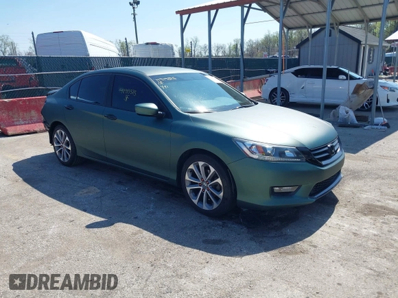 2014 Honda Accord Sport with VIN 1HGCR2F57EA091403, listed as a IAAI auction lot 41919375 with 170,743 mi miles and . Bid and sale history available at DreamBid. Image 1.
