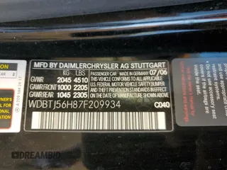 2007 Mercedes-Benz CLK 350 with VIN WDBTJ56H87F209934, listed as a Copart auction lot 81352814 with 300,745 mi miles and Salvage Title. Bid and sale history available at DreamBid. Image 14.