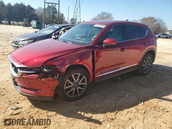 2018 Mazda CX-5 Grand Touring with VIN JM3KFADM5J0350937, listed as a Copart auction lot 46525965 with 59,478 mi miles and Salvage Title. Bid and sale history available at DreamBid. Image 1.