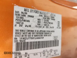 2001 Ford Explorer Sport Trac с VIN 1FMZU77E81UA86749, выставлен на аукционе Copart как лот 58343495 с пробегом 113 499 миль миль и Списание • Salvage title. История ставок и продаж доступна на DreamBid. Изображение 12.