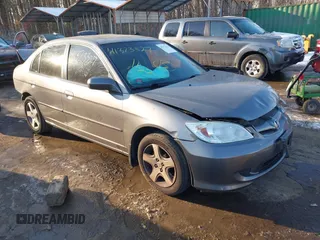 2004 Honda Civic EX with VIN 2HGES26814H604992, listed as a IAAI auction lot 41373327 with 97,545 mi miles. Bid and sale history available at carsss.com. Image 1.