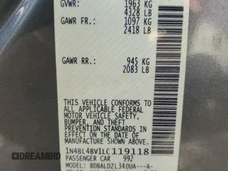 2020 Nissan Altima 2.5 S with VIN 1N4BL4BV1LC119118, listed as a Copart auction lot 46357325 with 83,844 mi miles and Salvage Title. Bid and sale history available at carsss.com. Image 13.