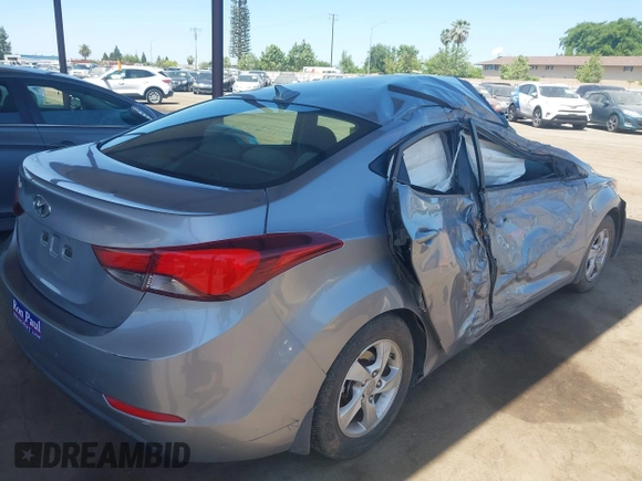 2015 Hyundai Elantra SE with VIN 5NPDH4AE2FH646616, listed as a IAAI auction lot 42101176 with 105,434 mi miles and . Bid and sale history available at DreamBid. Image 4.