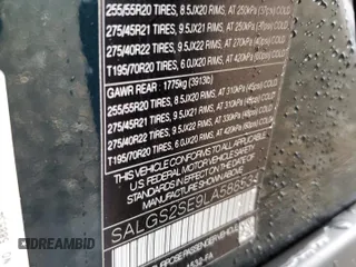 2020 Land Rover Range Rover P525 HSE z VIN SALGS2SE9LA588534, wystawiony jako Copart lot #63115095 z przebiegiem 94 912 mil mil oraz Czysty tytuł • Clean title. Historia ofert i sprzedaży dostępna na DreamBid. Obrazek 13.