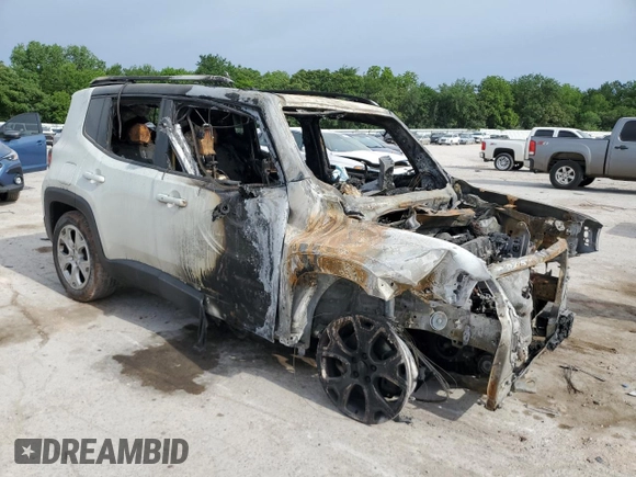 2016 Jeep Renegade Limited with VIN ZACCJADT5GPD31780, listed as a Copart auction lot 56973555 with Not provided miles and Non repairable. Bid and sale history available at DreamBid. Image 4.