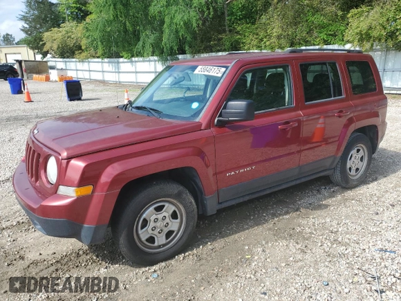 2014 Jeep Patriot Sport with VIN 1C4NJPBB2ED648515, listed as a Copart auction lot 55846175 with 143,105 mi miles and Clean Title. Bid and sale history available at DreamBid. Image 1.