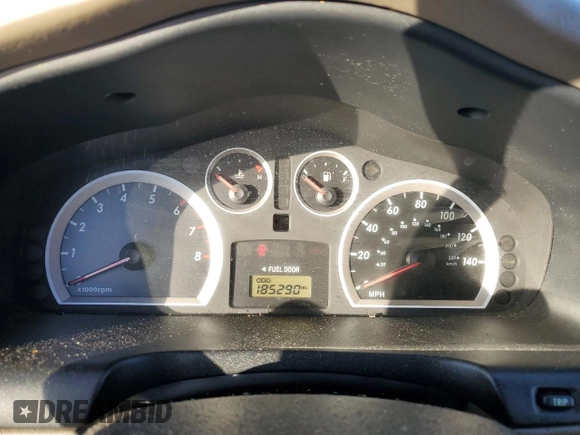 2005 Hyundai Santa Fe GLS with VIN KM8SC73E75U880755, listed as a Copart auction lot 77451484 with 185,290 mi miles and Salvage Title. Bid and sale history available at carsss.com. Image 9.