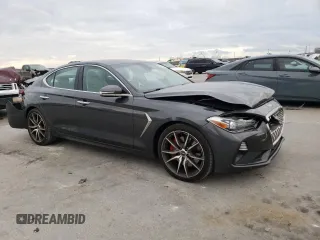 2019 Genesis G70 Sport with VIN KMTG24LA9KU016408, listed as a Copart auction lot 82572804 with 16,081 mi miles and Salvage Title. Bid and sale history available at DreamBid. Image 4.