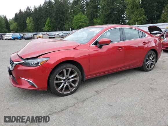 2017 Mazda 6 Grand Touring with VIN JM1GL1X56H1120758, listed as a Copart auction lot 54163525 with Not Provided miles and Salvage Title. Bid and sale history available at carsss.com. Image 1.