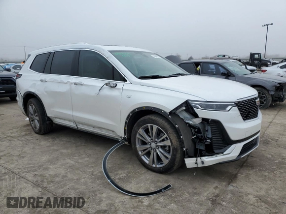 2024 Cadillac XT6 FWD Premium Luxury with VIN 1GYKPCRS2RZ717884, listed as a Copart auction lot 44048215 with 18,045 mi miles and Salvage Title. Bid and sale history available at carsss.com. Image 4.