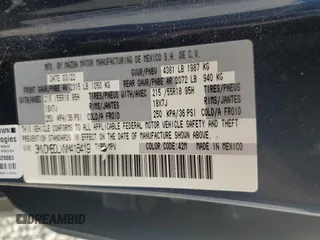 2022 Mazda CX-30 S Premium with VIN 3MVDMBDLXNM416419, listed as a Copart auction lot 54128265 with 54,838 mi miles and Salvage title. Bid and sale history available at DreamBid. Image 13.