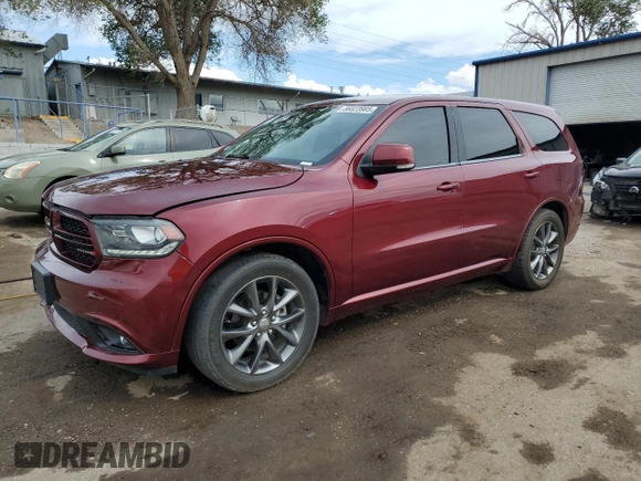 2017 Dodge Durango GT z VIN 1C4RDHDGXHC796445, wystawiony jako Copart lot #56023985 z przebiegiem 123 901 mil mil oraz Szkoda całkowita • Salvage title. Historia ofert i sprzedaży dostępna na DreamBid. Obrazek 1.