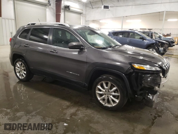2014 Jeep Cherokee Limited with VIN 1C4PJLDS9EW241374, listed as a Copart auction lot 61048025 with 77,697 mi miles and Salvage title. Bid and sale history available at DreamBid. Image 4.