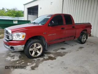 2007 Dodge 1500 SLT with VIN 1D7HU18207S156496, listed as a Copart auction lot 56095395 with 207,382 mi miles and Salvage title. Bid and sale history available at DreamBid. Image 1.