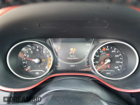 2021 Jeep Compass Trailhawk with VIN 3C4NJDDB1MT598484, listed as a Copart auction lot 55997655 with 25,257 mi miles and Salvage title. Bid and sale history available at DreamBid. Image 9.