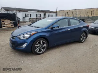 2015 Hyundai Elantra Limited with VIN KMHDH4AE2FU424014, listed as a Copart auction lot 49091015 with 46,928 mi miles and Salvage Title. Bid and sale history available at carsss.com. Image 1.